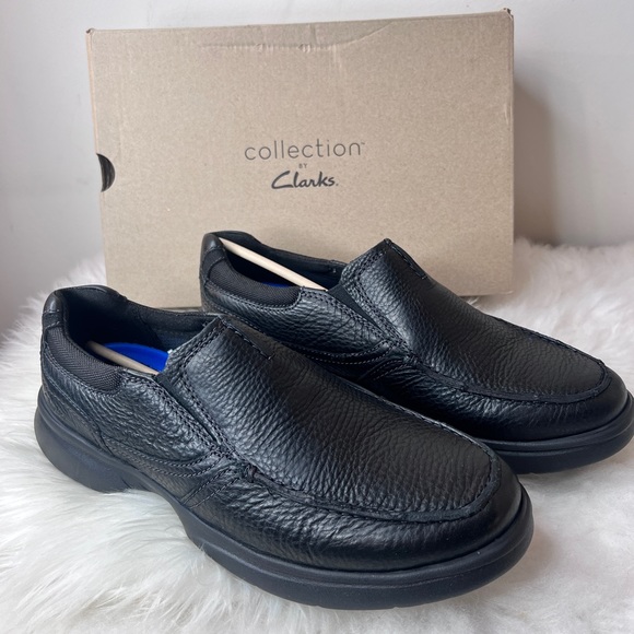 Clarks Bradley Free Black Tumbled Leather Black Size 8.5 W main image 9